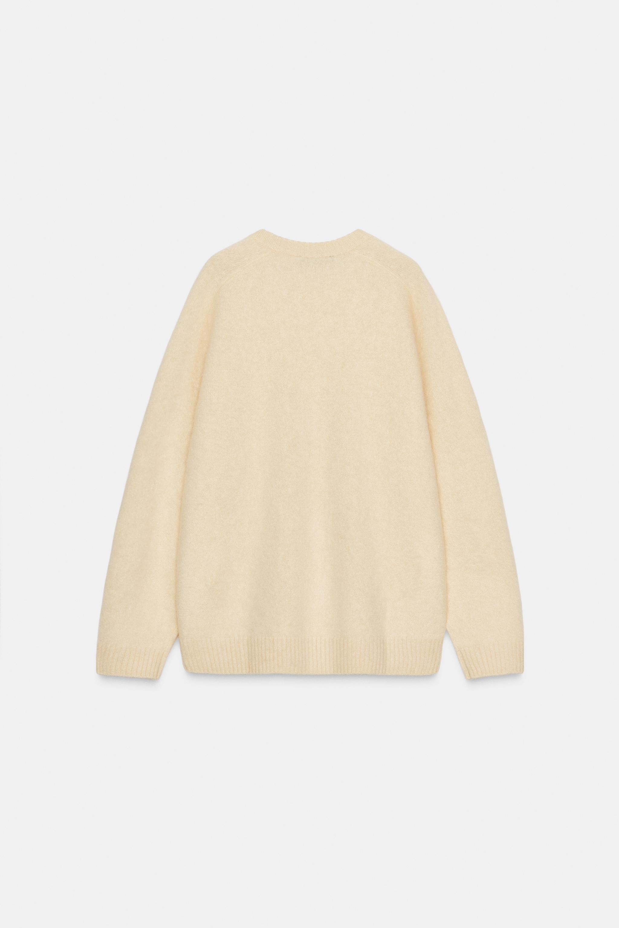 BRUSHED WOOL AND CASHMERE SWEATER